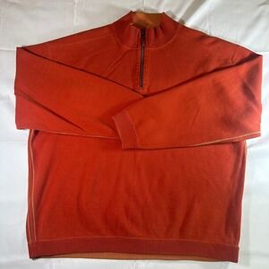Tommy Bahama Reversible Quarter Zip Sweater Men's XL Soft Knit Cotton Blend